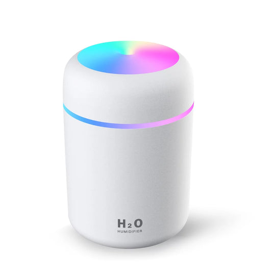 Compact 300ml Colorful USB Cool Mist Humidifier for Car - Perfect Personal Air Moisturizer!